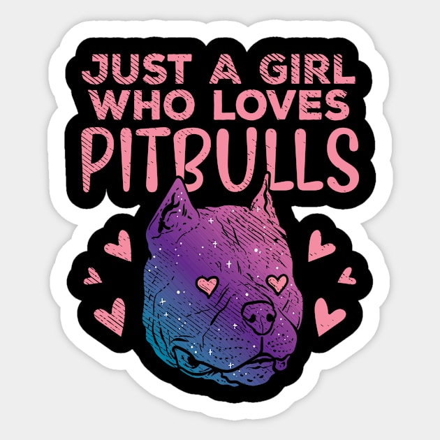 Pitbull Girl Who Loves Pitbulls Sticker by Shirtjaeger